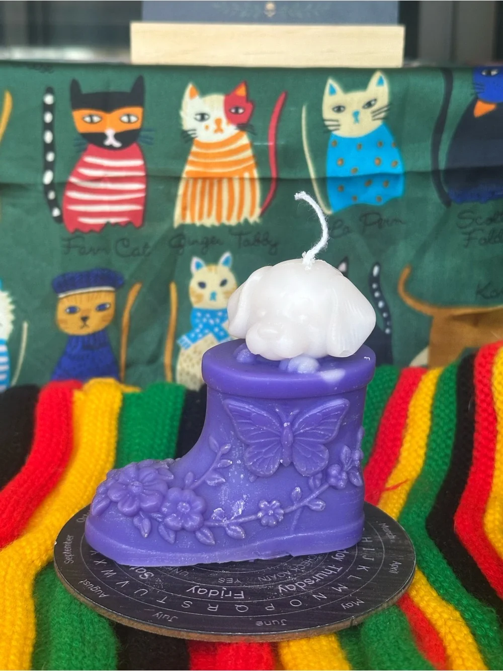 Puppy in a Boot Candle